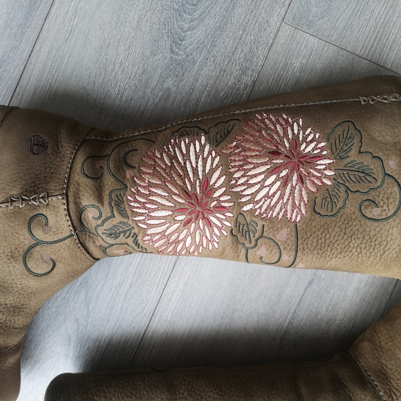 Timberland Special Limited Edition Shertang Shearling Brown Suede Leather Boots - Picture 7 of 16